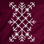 Dubultais austras krūms. Samta termouzlīme audumam