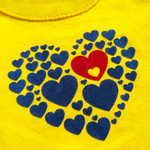 Flocked heat transfer Valentines love. sirdis samta termouzlīme